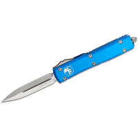 Microtech 122-4 Ultratech Satin Dagger OTF Blue Automatic Knife