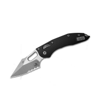 Microtech 169RL-11APFL Stitch Apocalyptic Serrated Folding Knife Black