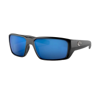 Men's Costa Del Mar Costa Del Mar Fantail PRO Polarized Sunglasses Polarized Sunglasses Matte Black/Blue Mirror Polarized Glass