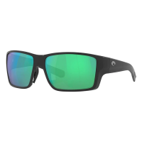 Men's Costa Del Mar Costa Del Mar Reefton Pro Sunglasses Polarized Sunglasses Matte Black/Green Mirror Polarized Glass