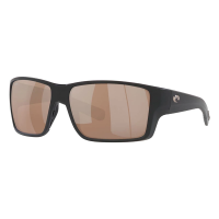 Men's Costa Del Mar Costa Del Mar Reefton Pro Sunglasses Polarized Sunglasses Matte Black/Copper Silver Mirror Polarized Glass