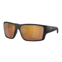 Men's Costa Del Mar Costa Del Mar Reefton Pro Sunglasses Polarized Sunglasses Matte Black/Gold Mirror Polarized Glass