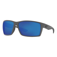 Men's Costa Del Mar Costa Del Mar Reefton Polarized Sunglasses Polarized Sunglasses Matte Grey/Blue Mirror Polarized Glass