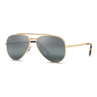 Men's Ray-Ban Ray-Ban New Aviator Sunglasses Polarized Sunglasses Polished Gold/Silver/Blue Chromance Polarized