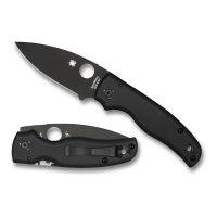 Spyderco Shaman G-10 Black Blade Pocket Knife