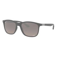 Men's Ray-Ban Ray-Ban RB4330 Sunglasses Polarized Sunglasses Matte Grey/Silver Chromance Polarized