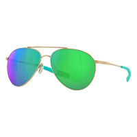 Men's Costa Del Mar Costa Del Mar Piper Polarized Sunglasses Polarized Sunglasses Shiny Gold/Green Mirror Polarized Polycarbonate