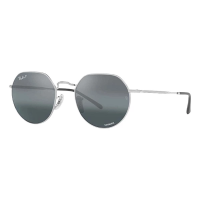 Men's Ray-Ban Ray-Ban Jack Sunglasses Polarized Sunglasses Polished Silver/Dark Blue Chromance Polarized