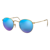 Men's Ray-Ban Flat Lenses Sunglasses Matte Gold/Blue Polarized