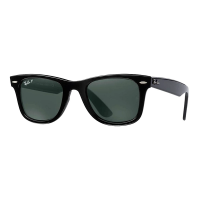 Men's Ray-Ban Wayfarer Ease Sunglasses Polished Black/G-15 Green Polarized