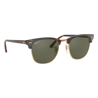 Men's Ray-Ban Ray-Ban Clubmaster Classic Sunglasses Polarized Sunglasses Polished Tortoise On Gold/G-15 Green Polarized