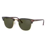 Men's Ray-Ban Ray-Ban Clubmaster Classic Sunglasses Polarized Sunglasses Polished Tortoise On Gold/G-15 Green Polarized