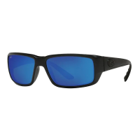 Men's Costa Del Mar Costa Del Mar Fantail Glass Polarized Sunglasses Polarized Sunglasses Blackout/Blue Mirror Polarized Polycarbonate