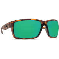 Men's Costa Del Mar Costa Del Mar Reefton Polarized Sunglasses Polarized Sunglasses Matte Tortoise/Green Mirror Polarized Polycarbonate