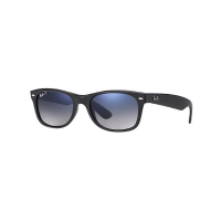 Men's Ray-Ban Ray-Ban New Wayfarer Classic Sunglasses Polarized Sunglasses Matte Black/Blue/Grey Polarized