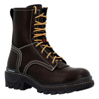 Men's Rocky Rams Horn Logger Work Boots 11 Brown