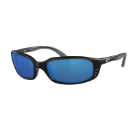 Men's Costa Del Mar Costa Del Mar Brine Polarized Sunglasses Polarized Sunglasses Matte Black/Blue Mirror Polarized Polycarbonate