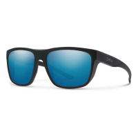 Men's Smith Barra Polarized Sunglasses Matte Black/ChromaPop Blue Mirror Polarized