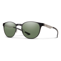 Men's Smith Eastbank Polarized Sunglasses Matte Black Silver/ChromaPop Grey Green Polarized