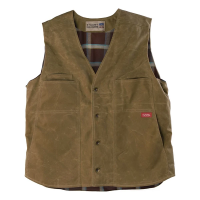 Men's Stormy Kromer The Waxed Button with Lining Hunting Vest Medium Sand