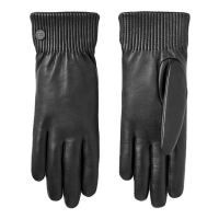 Canada Goose Lux Ribbed Leather Gloves Small Black