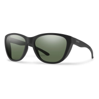 Men's Smith Shoal Polarized Sunglasses Matte Black/ChromaPop Polarized Grey Green