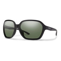 Women's Smith Whitney Polarized Sunglasses Matte Black/ChromaPop Polarized Grey Green