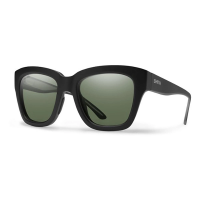 Women's Smith Sway Polarized Sunglasses Matte Black/ChromaPop Polarized Grey Green