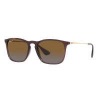 Men's Ray-Ban Chris Square Polarized Sunglasses Gold