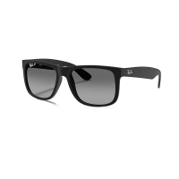 Men's Ray-Ban Justin Polarized Sunglasses Matte Black/Grey Gradient