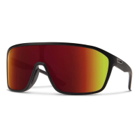 Men's Smith Boomtown Sunglasses Matte Black/ChromaPop Red Mirror