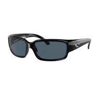 Men's Costa Del Mar Costa Del Mar Caballito Polarized Sunglasses Polarized Sunglasses Shiny Black/Grey Polarized Polycarbonate