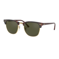 Men's Ray-Ban Ray-Ban Clubmaster Classic Sunglasses Sunglasses Polished Tortoise On Gold/G-15 Green