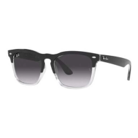 Men's Ray-Ban Steve Sunglasses Polished Black On Transparent/Grey