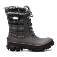 Women's BOGS Arcata Cozy Plaid Insulated Winter Boots 7 Dark Grey Heather Multi