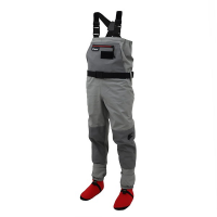 Youth Frogg Toggs Youth Hellbender PRO Stockingfoot Chest Waders Adult Medium Grey