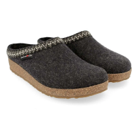 Women's Haflinger Zig Zag Slippers 38 Charcoal