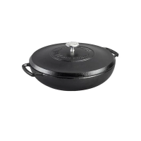 Lodge 4 Quart Blacklock Triple Seasoned Cast Iron Braiser with Lid