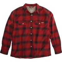 Men's Stormy Kromer The Camp Shirt JacK Flannel Softshell Jacket Large Red/Black Plaid