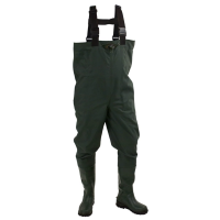 Men's Frogg Toggs Cascades 2-Ply Bootfoot Poly/Rubber Felt Chest Waders Adult 7 Green