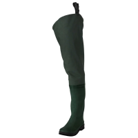 Men's Frogg Toggs Cascades 2-Ply Bootfoot Poly/Rubber Cleated Hip Waders Adult 7 Green