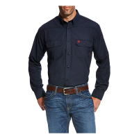 Men's Ariat FR Featherlight Long Sleeve Button Up Shirt XLarge Navy