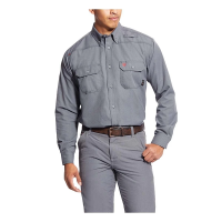 Men's Ariat FR Featherlight Long Sleeve Button Up Shirt XLarge Grey