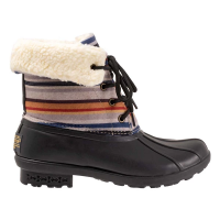 Women's Pendleton Bridger Stripe Mid Duck Boots 6 Black