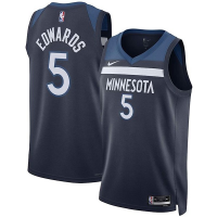Minnesota Timberwolves Anthony Edwards #5 Nike Swingman Jersey 2XLarge Navy