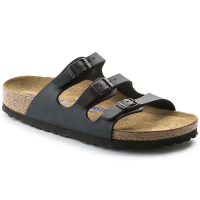 Women's BIRKENSTOCK Florida Soft Footbed Slide Sandals Black/Black