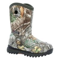 Boys' Rocky Spike Rubber Boots Youth 4 Realtree Edge