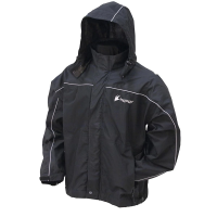 Men's Frogg Toggs Toadz Highway Reflective Rain Jacket Small Black / Silver