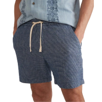 Men's Marine Layer Saturday Beach Linen Shorts Large Navy Texture