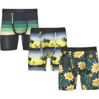 Men's BN3TH Classic With Fly Print Boxer Briefs Underwear 3 Pack Medium Tropical Floral/Ply Illum/Rto Str Tl